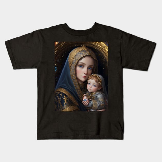 Madonna and Child Kids T-Shirt by PSYOP Industries 